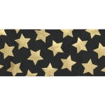 3" Black w/ Gold Foil Stars Cheer Grosgrain Ribbon