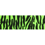 1.5" Key Lime/Black Zebra Grosgrain Ribbon