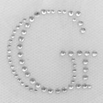 HotFix Iron On Rhinestone Transfer Alphabet Monogram Engraved - 1.5"