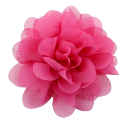 2.5" Chiffon Rounded Petals Fabric Flower