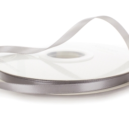 Silver Double Faced Satin Ribbon 012