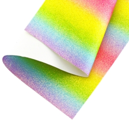 Ombre Stripe Fine Glitter Canvas Sheet Bright Pastel 