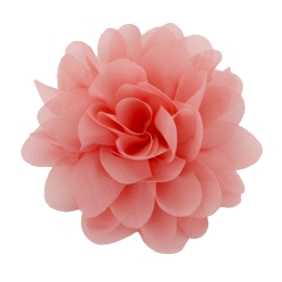 4" Chiffon Rounded Petals Fabric Flower