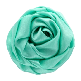 3" Twisted Rose Satin Fabric Hair Flower