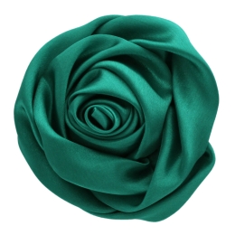 3" Twisted Rose Satin Fabric Hair Flower