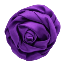 3" Twisted Rose Satin Fabric Hair Flower