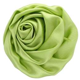 3" Twisted Rose Satin Fabric Hair Flower