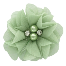 2" Rounded Folded Chiffon Hair Flower