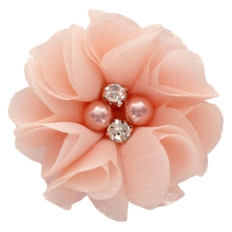 2" Rounded Folded Chiffon Hair Flower