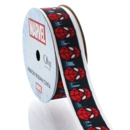 7/8" Marvel Spiderman Face Ribbon