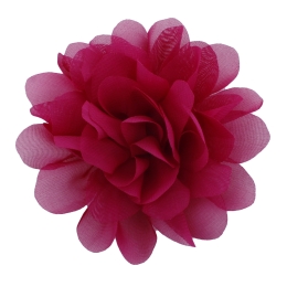 4" Chiffon Rounded Petals Fabric Flower