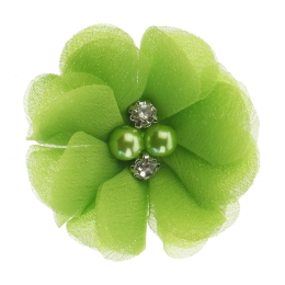 2" Rounded Folded Chiffon Hair Flower