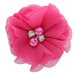 2" Rounded Folded Chiffon Hair Flower