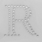 HotFix Iron On Rhinestone Transfer Alphabet Monogram Engraved - 1.5"