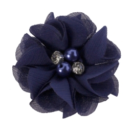 2" Rounded Folded Chiffon Hair Flower