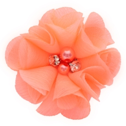 2" Rounded Folded Chiffon Hair Flower