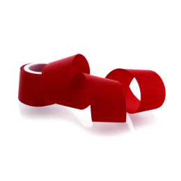 Red Textured Grosgrain Ribbon