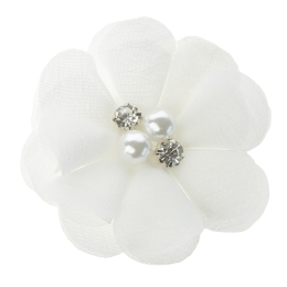 2" Rounded Folded Chiffon Hair Flower