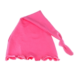 Ruffle Knotted Tail Cotton Beanie Hat