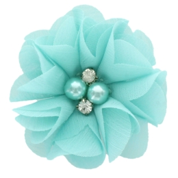 2" Rounded Folded Chiffon Hair Flower