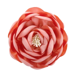 3.25" Open Ranunculus Fabric Flower