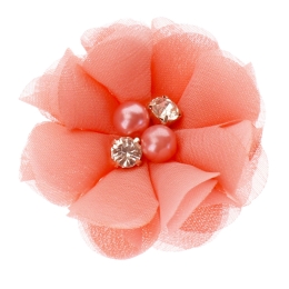 2" Rounded Folded Chiffon Hair Flower