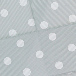 3/8" White Dots Grosgrain Ribbon