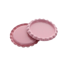 Craft Light Pink Flattened Bottle Caps