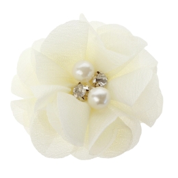 2" Rounded Folded Chiffon Hair Flower