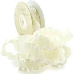 7/8" Satin Double Ruffle Ribbon