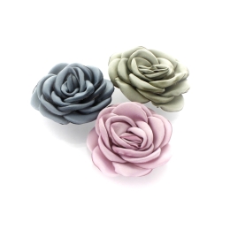 1.75" Singed Edge Rose Fabric Flower