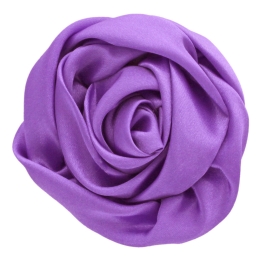 3" Twisted Rose Satin Fabric Hair Flower