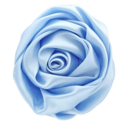 3" Twisted Rose Satin Fabric Hair Flower