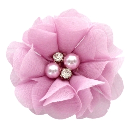 2" Rounded Folded Chiffon Hair Flower