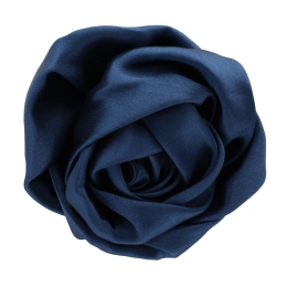 3" Twisted Rose Satin Fabric Hair Flower