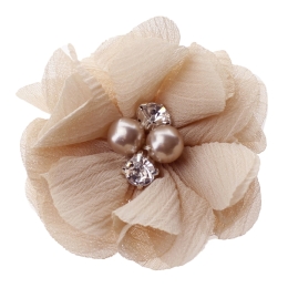 2" Rounded Folded Chiffon Hair Flower