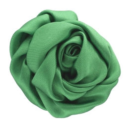 3" Twisted Rose Satin Fabric Hair Flower