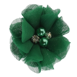 2" Rounded Folded Chiffon Hair Flower