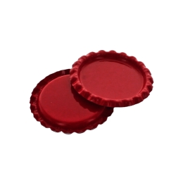 Craft Red Flattened Bottle Caps