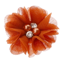 2" Rounded Folded Chiffon Hair Flower