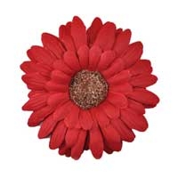 3.75" Velvet Gerbera Daisy Hair Flower