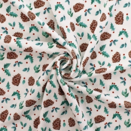 Pinecones and Ivy Bullet Fabric