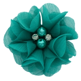 2" Rounded Folded Chiffon Hair Flower