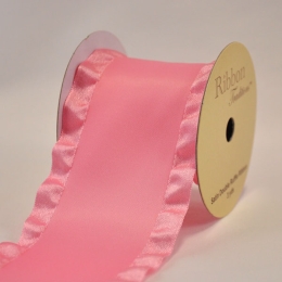 Clearance 2.25" Satin Double Ruffle Ribbon