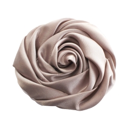 3" Twisted Rose Satin Fabric Hair Flower