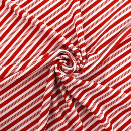 Red Candy Stripes Bullet Fabric