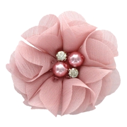 2" Rounded Folded Chiffon Hair Flower