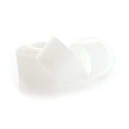 White Textured Grosgrain Ribbon