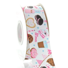 1.5" Milk & Cookies Grosgrain Ribbon