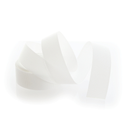 White Textured Grosgrain Ribbon